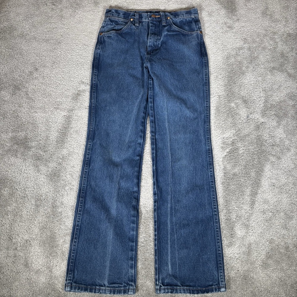 Wrangler Jeans 29x32 Cowboy Cut Slim Fit Dark Blue Denim Cotton Western 936PWD